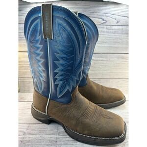 Durango Rebel 12 Western Boots Mens 10M Denim/Brown Leaather Soft Square Toe
